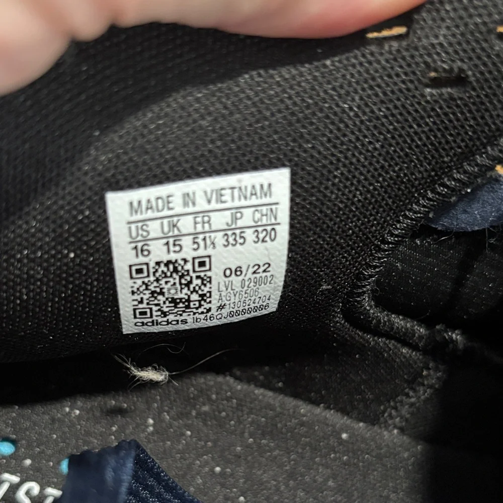 New Adidas Black and Blue Athletic Shoes - Picture 5 of 5